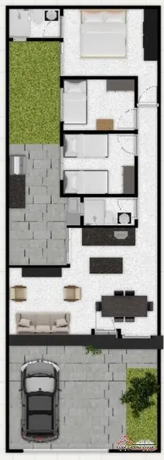 Foto 2 de Casa com 3 quartos à venda, 93m2 em Residencial Parque dos Sinos, Jacarei - SP