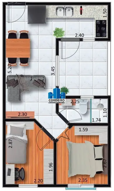 Foto 6 de Apartamento com 2 quartos à venda, 641000m2 em Jardim Cristiane, Santo Andre - SP