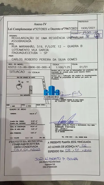 Foto 6 de Casa com 2 quartos à venda, 153m2 em Vila Ercília, Itaquaquecetuba - SP