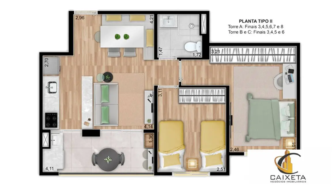Apartamento com 2 quartos à venda, 53m2 em Barueri - SP - imagem 2 Foto 2 de Apartamento com 2 quartos à venda, 53m2 em Barueri - SP