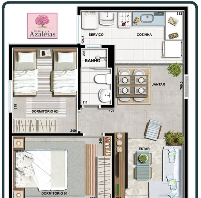Apartamento com 2 quartos à venda, 45m2 em Conjunto Habitacional José Garcia Molina, Londrina - PR - imagem 5 Foto 5 de Apartamento com 2 quartos à venda, 45m2 em Conjunto Habitacional José Garcia Molina, Londrina - PR