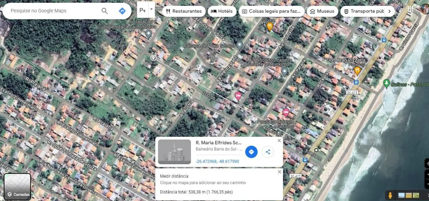 Foto 2 de Terreno / Lote à venda, 450m2 em Balneario Barra Do Sul - SC