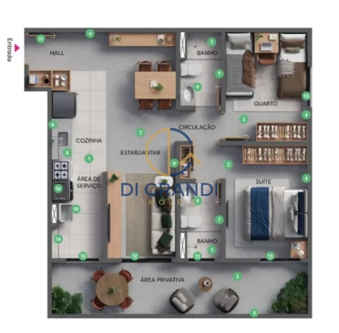 Apartamento com 2 quartos à venda, 41m2 em Campinas - SP - imagem 9 Foto 9 de Apartamento com 2 quartos à venda, 41m2 em Campinas - SP