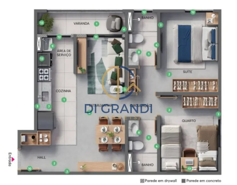 Apartamento com 2 quartos à venda, 41m2 em Campinas - SP - imagem 6 Foto 6 de Apartamento com 2 quartos à venda, 41m2 em Campinas - SP