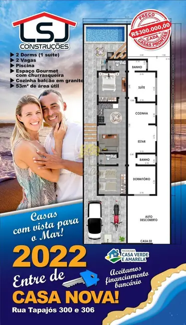 Foto 4 de Casa com 2 quartos à venda, 53m2 em Itanhaem - SP