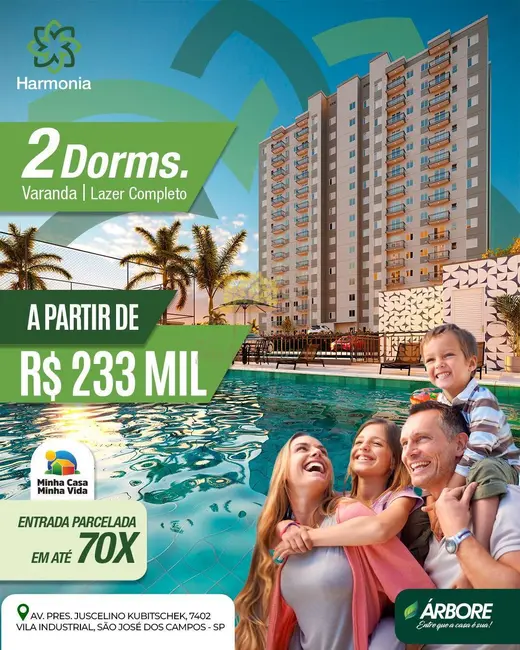 Foto 1 de Apartamento com 2 quartos à venda, 46m2 em Sao Jose Dos Campos - SP