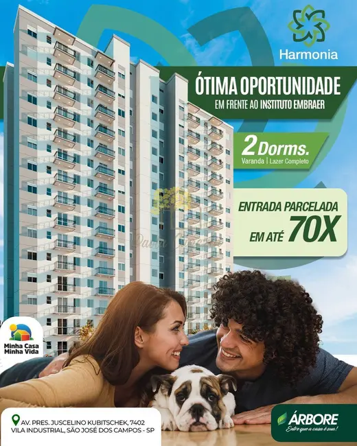 Foto 3 de Apartamento com 2 quartos à venda, 46m2 em Sao Jose Dos Campos - SP