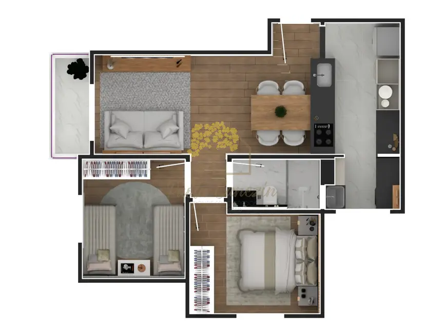 Apartamento com 2 quartos à venda, 53m2 em Sao Jose Dos Campos - SP - imagem 9 Foto 9 de Apartamento com 2 quartos à venda, 53m2 em Sao Jose Dos Campos - SP