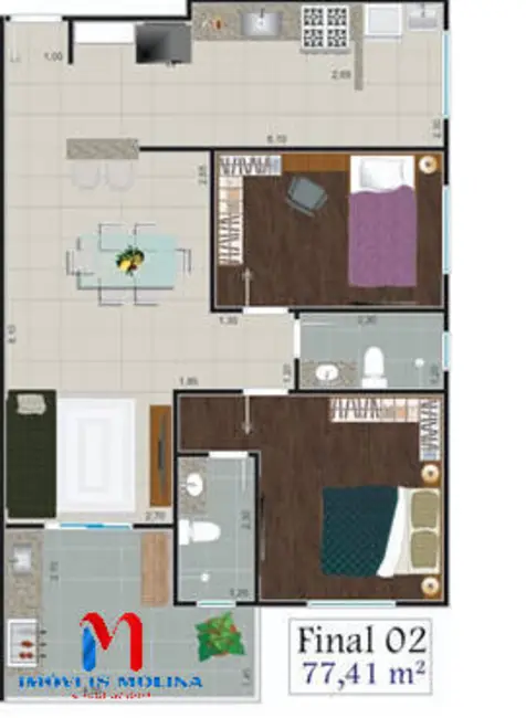 Apartamento com 2 quartos à venda, 77412m2 em Aviação, Praia Grande - SP - imagem 8 Foto 8 de Apartamento com 2 quartos à venda, 77412m2 em Aviação, Praia Grande - SP