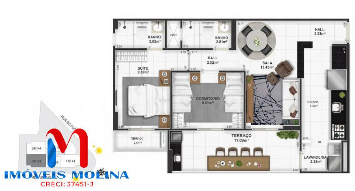 Apartamento com 2 quartos à venda, 76m2 em Tupi, Praia Grande - SP - imagem 8 Foto 8 de Apartamento com 2 quartos à venda, 76m2 em Tupi, Praia Grande - SP