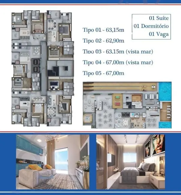 Foto 5 de Apartamento com 1 quarto à venda, 63m2 em Itapema - SC