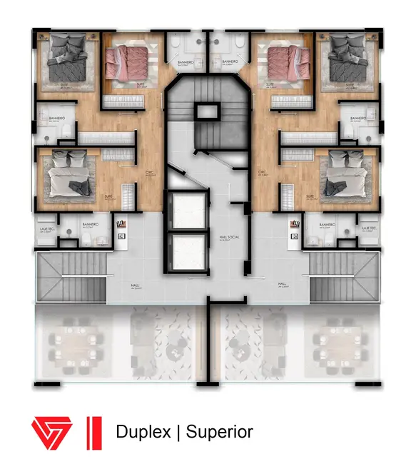 Apartamento com 4 quartos à venda, 212m2 em Pioneiros, Balneario Camboriu - SC - imagem 6 Foto 6 de Apartamento com 4 quartos à venda, 212m2 em Pioneiros, Balneario Camboriu - SC