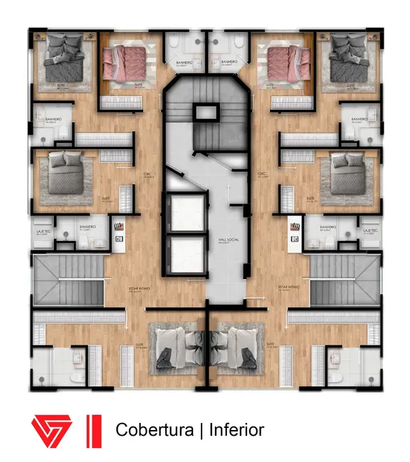 Apartamento com 4 quartos à venda, 212m2 em Pioneiros, Balneario Camboriu - SC - imagem 9 Foto 9 de Apartamento com 4 quartos à venda, 212m2 em Pioneiros, Balneario Camboriu - SC