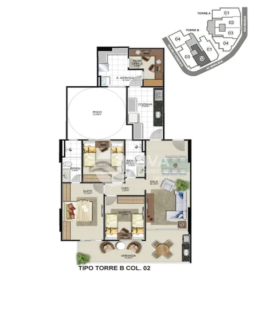 Apartamento com 3 quartos à venda, 102m2 em Praia do Morro, Guarapari - ES - imagem 9 Foto 9 de Apartamento com 3 quartos à venda, 102m2 em Praia do Morro, Guarapari - ES