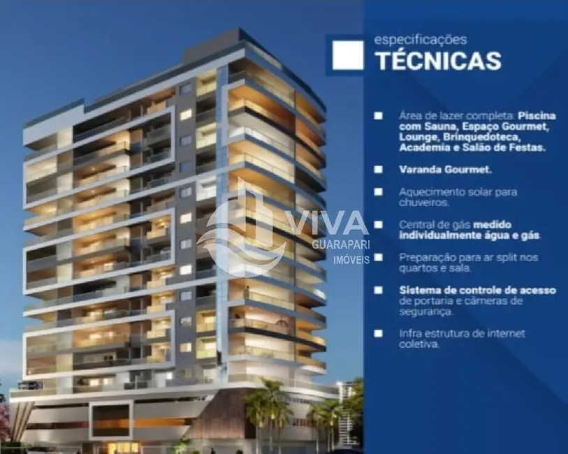 Apartamento com 3 quartos à venda, 117m2 em Praia do Morro, Guarapari - ES - imagem 2 Foto 2 de Apartamento com 3 quartos à venda, 117m2 em Praia do Morro, Guarapari - ES