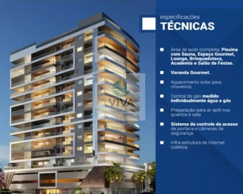 Foto 2 de Apartamento com 3 quartos à venda, 117m2 em Praia do Morro, Guarapari - ES
