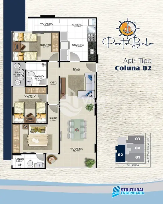 Foto 8 de Apartamento com 2 quartos à venda, 94m2 em Praia do Morro, Guarapari - ES