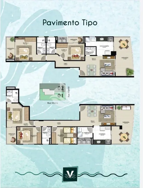 Foto 8 de Apartamento com 3 quartos à venda, 102m2 em Praia do Morro, Guarapari - ES