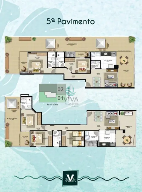 Apartamento com 3 quartos à venda, 102m2 em Praia do Morro, Guarapari - ES - imagem 9 Foto 9 de Apartamento com 3 quartos à venda, 102m2 em Praia do Morro, Guarapari - ES