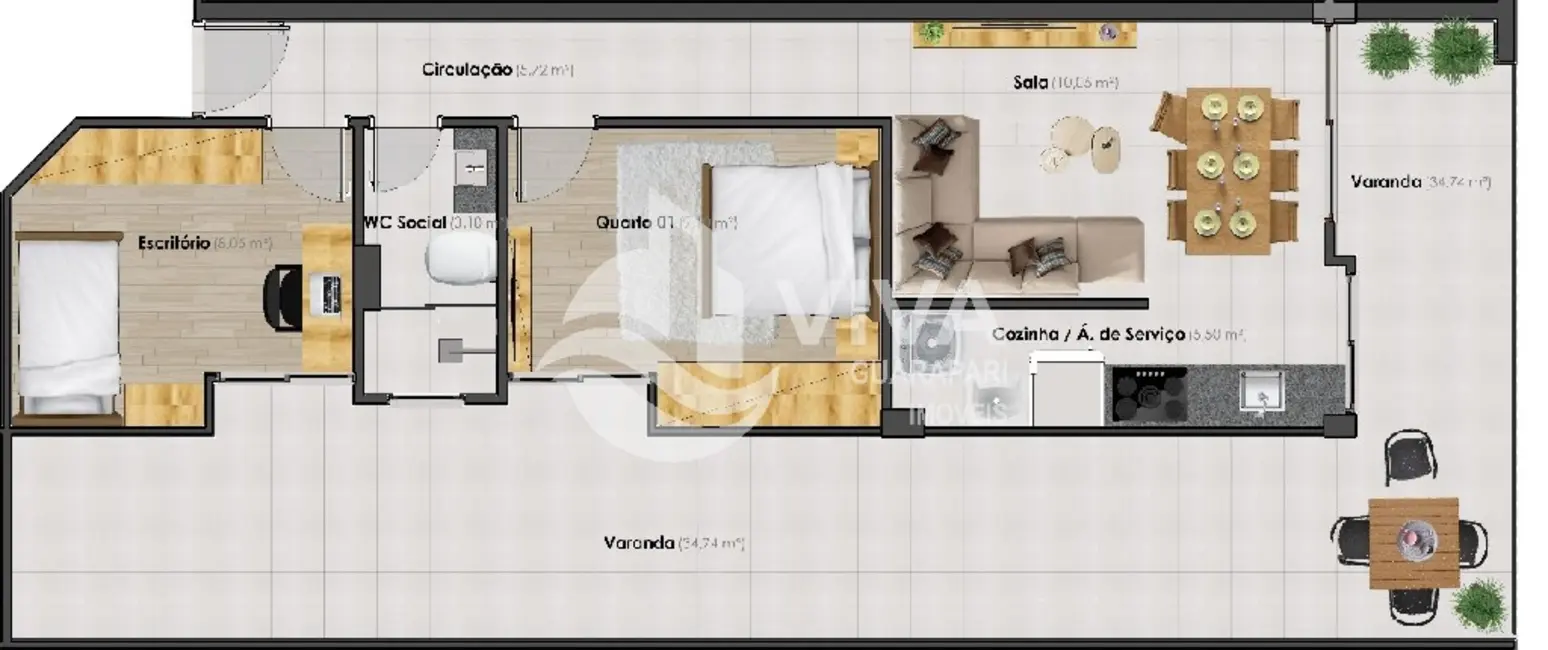 Foto 3 de Apartamento com 2 quartos à venda, 128m2 em Praia do Morro, Guarapari - ES