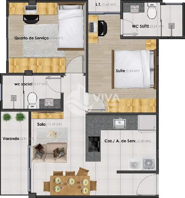 Foto 5 de Apartamento com 2 quartos à venda, 128m2 em Praia do Morro, Guarapari - ES