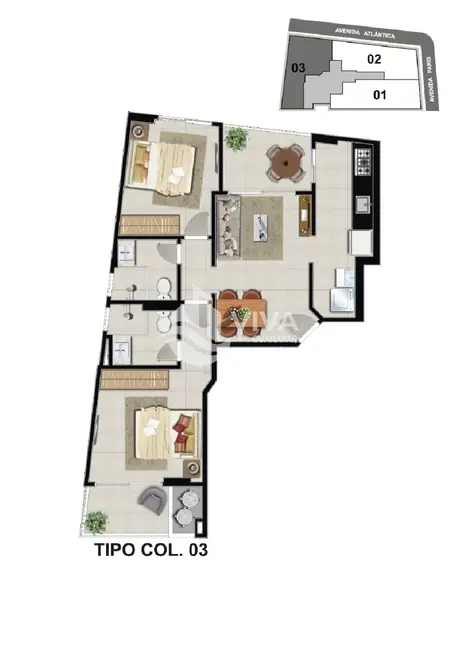 Apartamento com 2 quartos à venda, 68m2 em Praia do Morro, Guarapari - ES - imagem 7 Foto 7 de Apartamento com 2 quartos à venda, 68m2 em Praia do Morro, Guarapari - ES