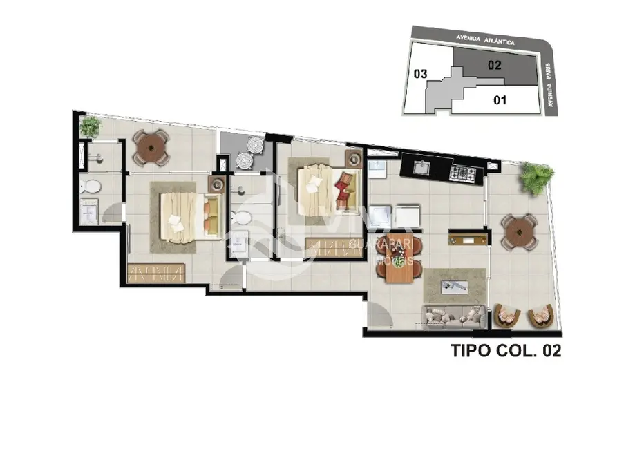 Apartamento com 2 quartos à venda, 68m2 em Praia do Morro, Guarapari - ES - imagem 8 Foto 8 de Apartamento com 2 quartos à venda, 68m2 em Praia do Morro, Guarapari - ES