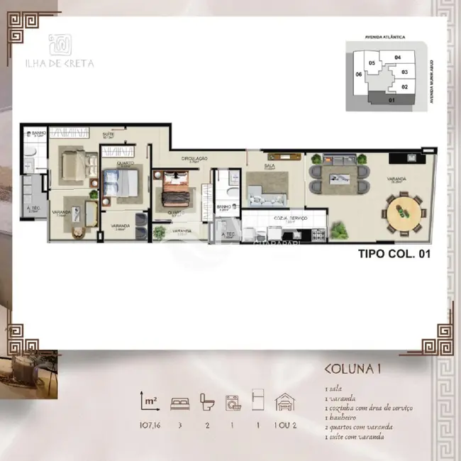 Apartamento com 2 quartos à venda, 75m2 em Praia do Morro, Guarapari - ES - imagem 5 Foto 5 de Apartamento com 2 quartos à venda, 75m2 em Praia do Morro, Guarapari - ES