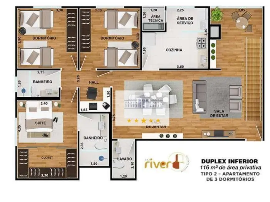 Foto 2 de Apartamento com 3 quartos à venda, 233m2 em Centro, Pereira Barreto - SP