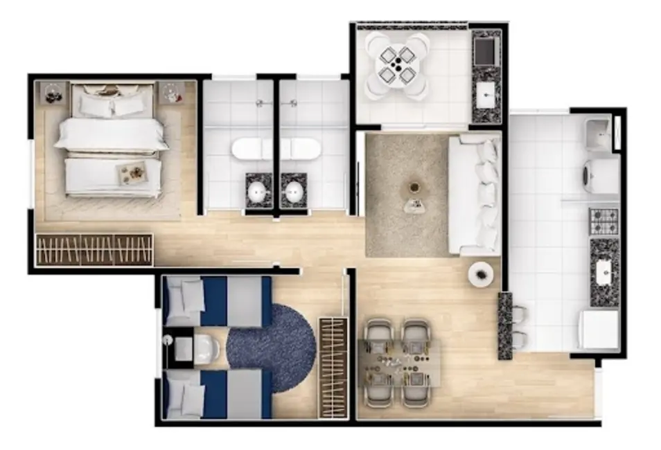 Foto 1 de Apartamento com 2 quartos à venda, 73m2 em Vila Rica, Sorocaba - SP