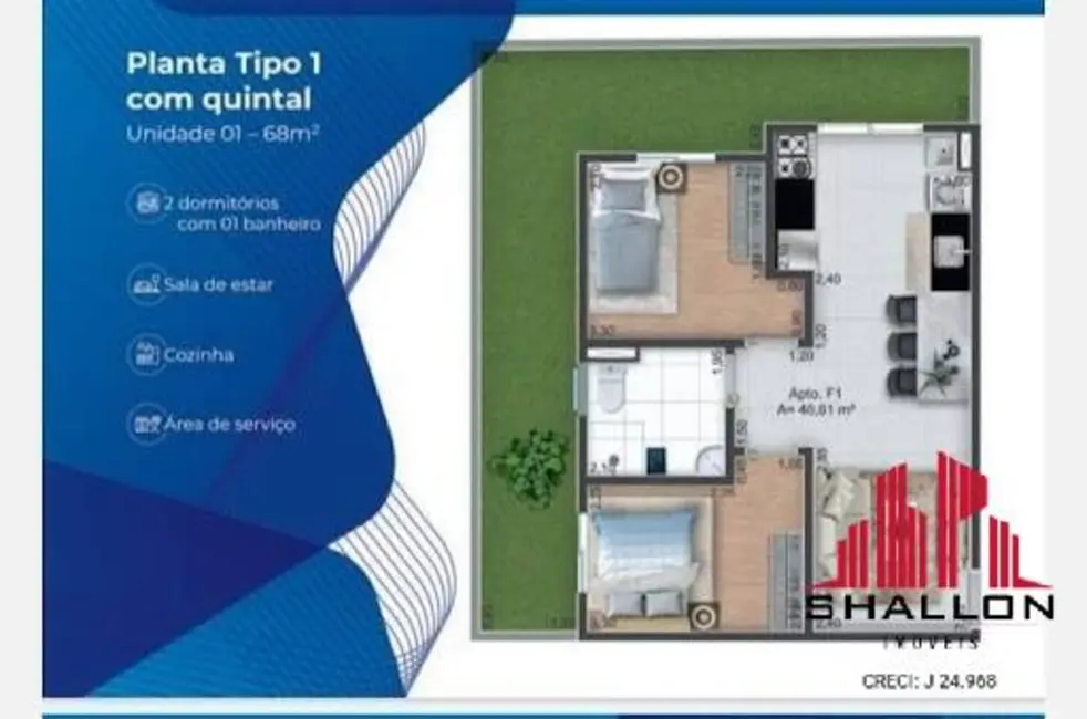 Foto 4 de Apartamento com 2 quartos à venda e para alugar, 3927m2 em Loteamento Dinorá Rosa, Sorocaba - SP