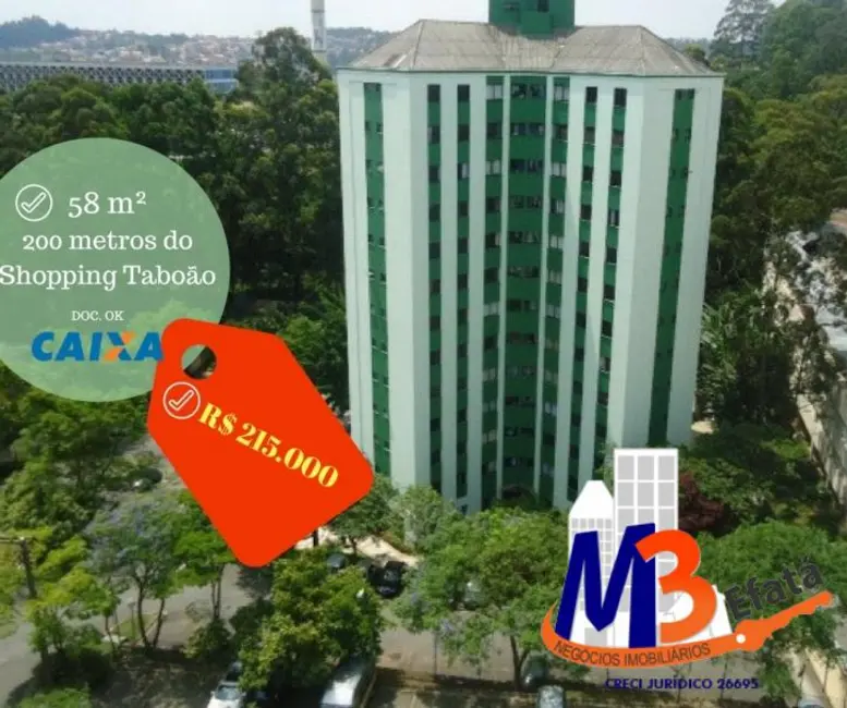 Foto 1 de Apartamento com 2 quartos à venda, 58m2 em Jardim Henriqueta, Taboao Da Serra - SP