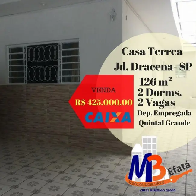 Foto 1 de Casa com 2 quartos à venda, 90m2 em Jardim Dracena, São Paulo - SP