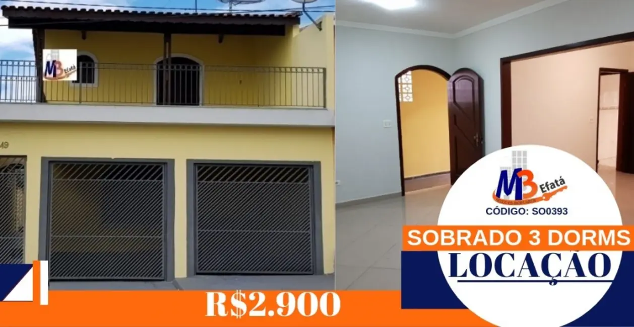 Foto 1 de Sobrado com 3 quartos para alugar, 130m2 em Jardim Wanda, Taboao Da Serra - SP