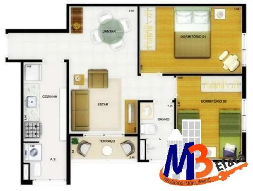 Foto 8 de Apartamento com 2 quartos para alugar, 600m2 em Jardim Henriqueta, Taboao Da Serra - SP