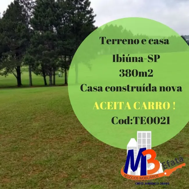 Foto 1 de Terreno / Lote à venda, 380m2 em Ibiuna - SP