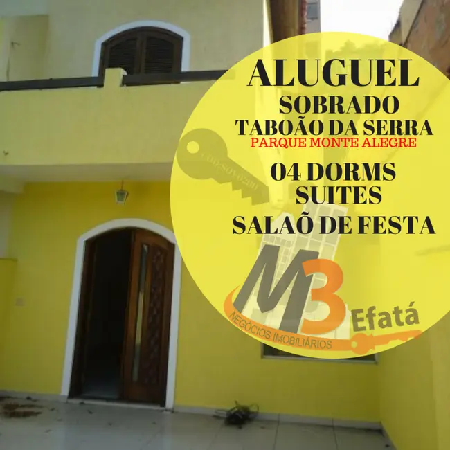 Foto 1 de Sobrado com 4 quartos à venda e para alugar em Parque Monte Alegre, Taboao Da Serra - SP