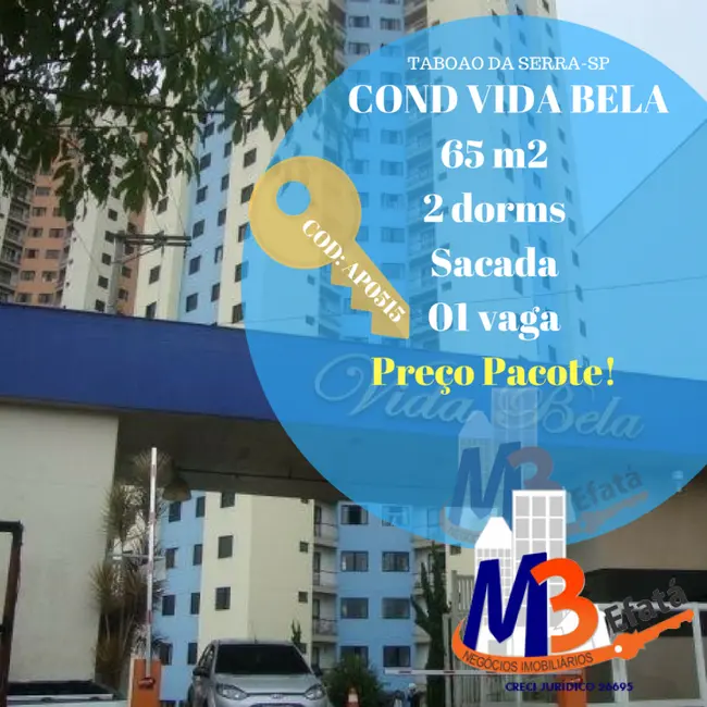 Foto 1 de Apartamento com 2 quartos para alugar em Jardim Henriqueta, Taboao Da Serra - SP
