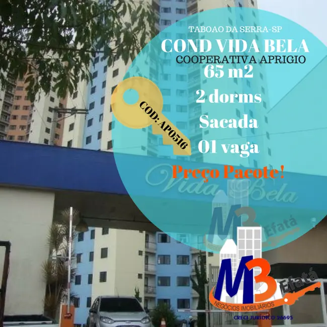 Foto 1 de Apartamento com 2 quartos para alugar em Jardim Henriqueta, Taboao Da Serra - SP