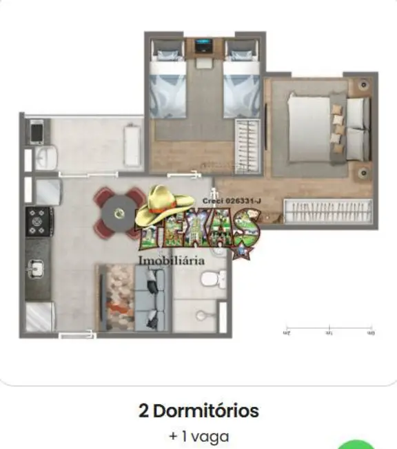 Foto 1 de Apartamento com 2 quartos à venda, 42m2 em Vila Varela, Poa - SP