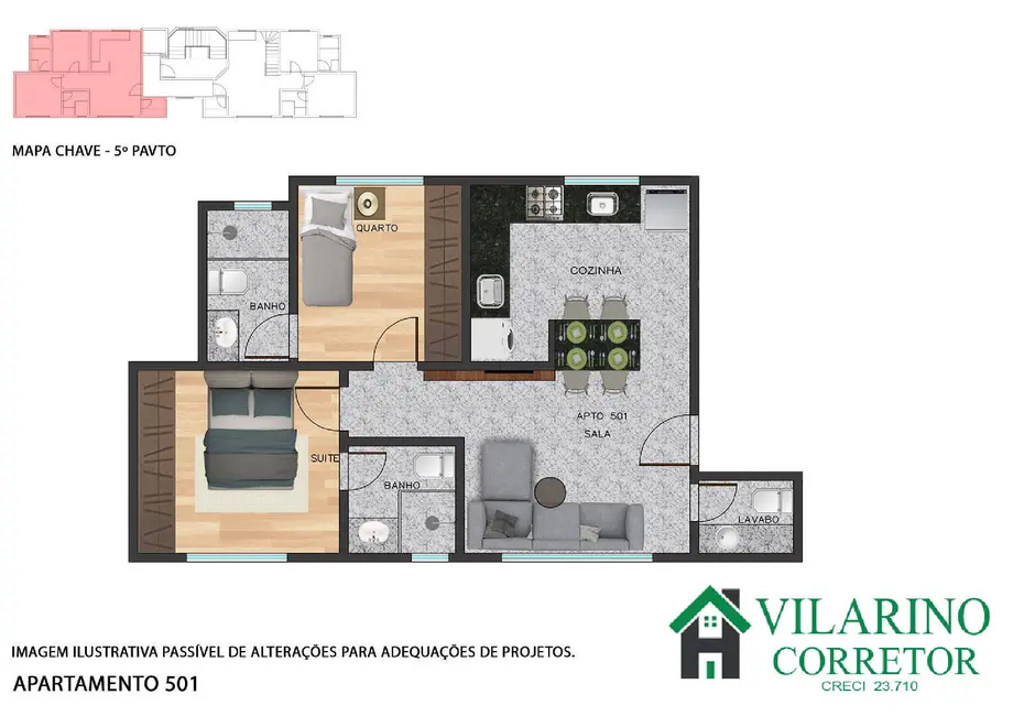 Foto 6 de Apartamento com 2 quartos à venda e para alugar, 53m2 em Serra, Belo Horizonte - MG