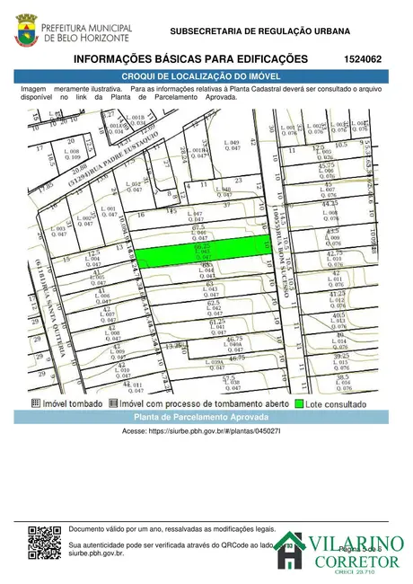 Terreno / Lote à venda, 656m2 em Carlos Prates, Belo Horizonte - MG - imagem 4 Foto 4 de Terreno / Lote à venda, 656m2 em Carlos Prates, Belo Horizonte - MG