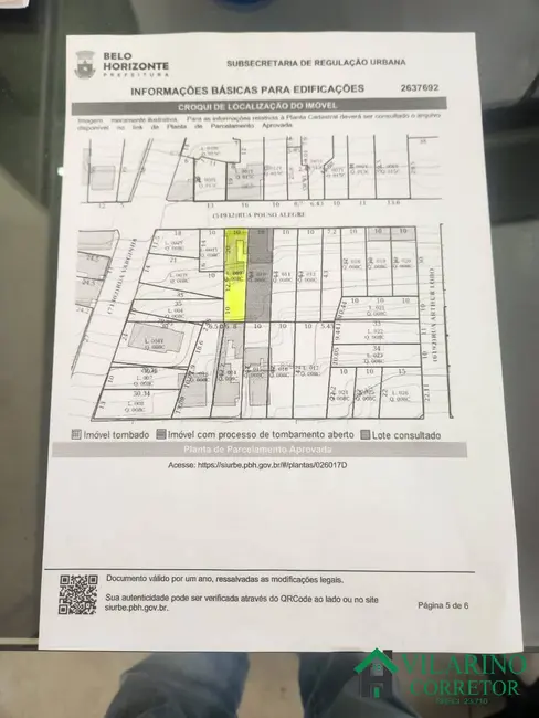 Foto 2 de Terreno / Lote à venda, 800m2 em Floresta, Belo Horizonte - MG