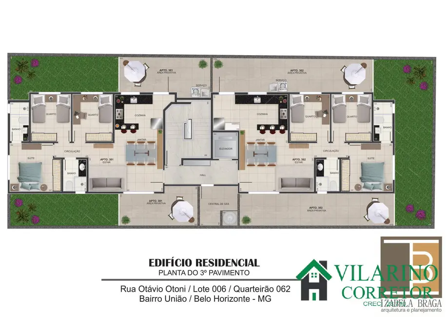 Apartamento com 3 quartos à venda, 87m2 em União, Belo Horizonte - MG - imagem 4 Foto 4 de Apartamento com 3 quartos à venda, 87m2 em União, Belo Horizonte - MG