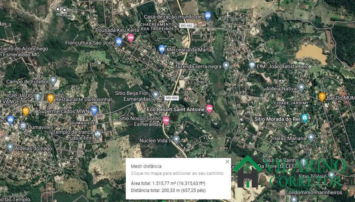 Foto 4 de Terreno / Lote à venda, 1500m2 em Esmeraldas - MG