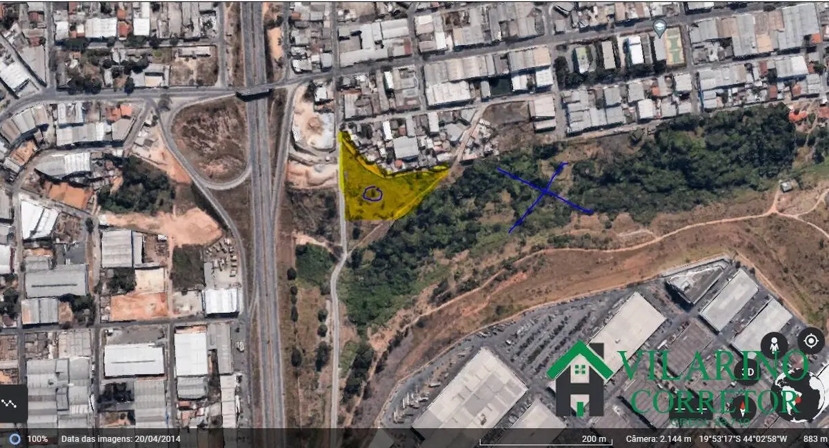 Foto 2 de Terreno / Lote à venda, 7600m2 em Contagem - MG