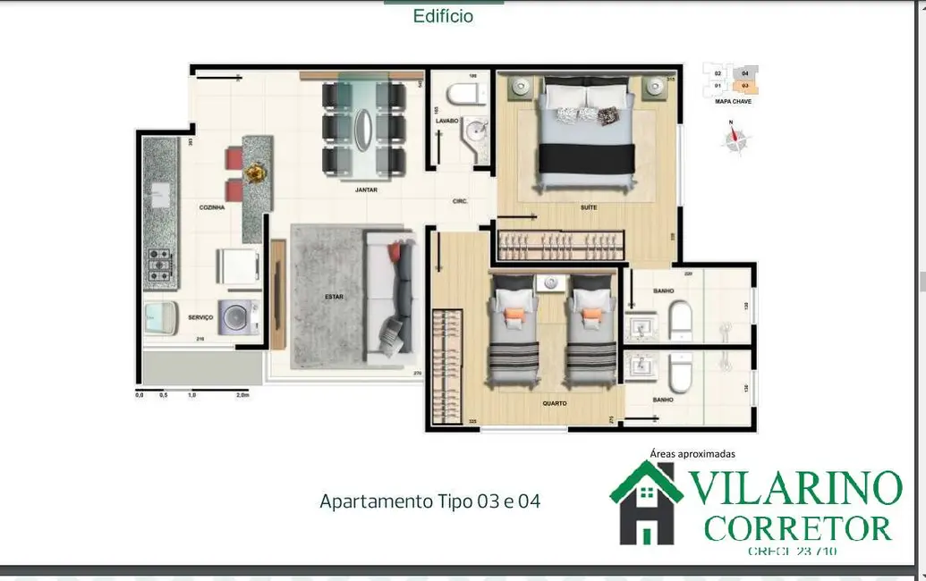 Foto 5 de Apartamento com 2 quartos à venda, 63m2 em Cidade Nova, Belo Horizonte - MG