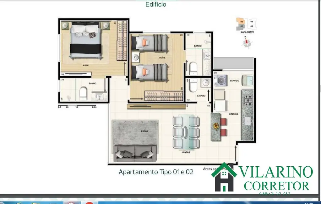 Foto 4 de Apartamento com 2 quartos à venda, 63m2 em Cidade Nova, Belo Horizonte - MG