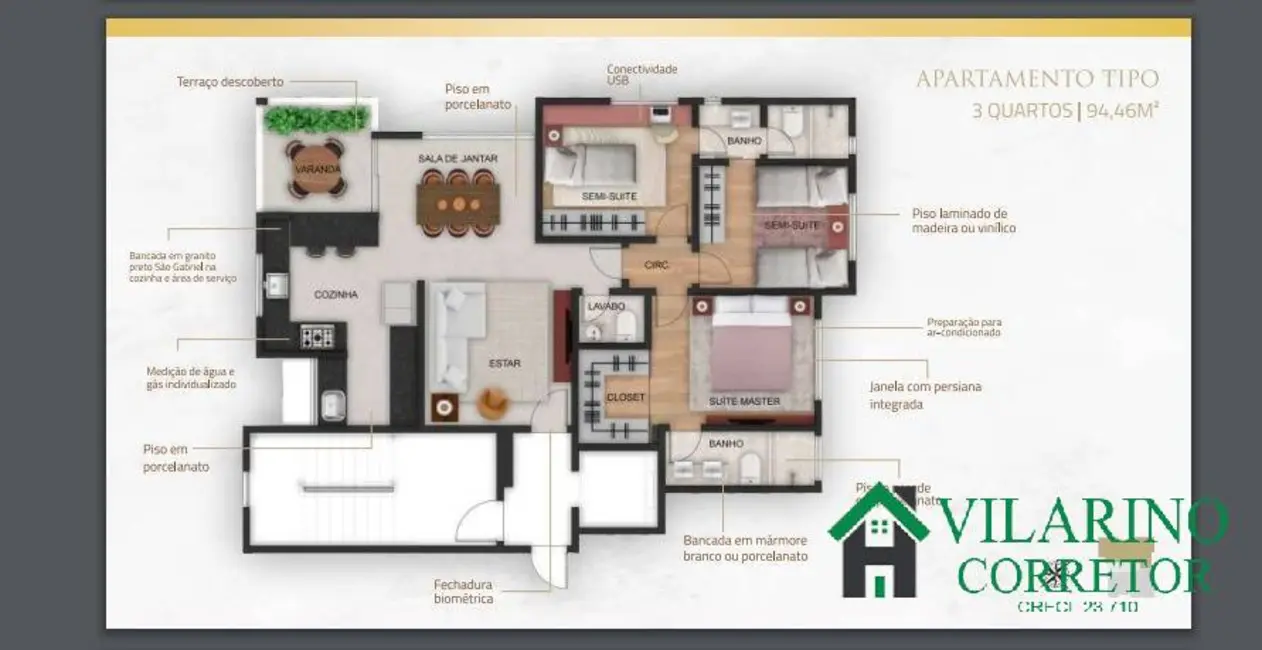Apartamento com 3 quartos à venda, 95m2 em Carmo, Belo Horizonte - MG - imagem 9 Foto 9 de Apartamento com 3 quartos à venda, 95m2 em Carmo, Belo Horizonte - MG