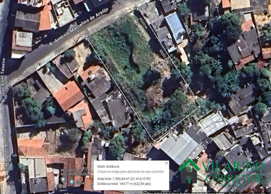 Foto 8 de Terreno / Lote à venda, 1850m2 em Mantiqueira, Belo Horizonte - MG